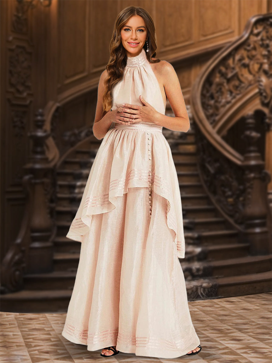 Lavetir A-Line/Princess Halter Sleeveless Evening Dresses with Ruffles 12010403 - Lavetir AU Lavetir A-Line/Princess Halter Sleeveless Evening Dresses with Ruffles 12010403 - Lavetir AU