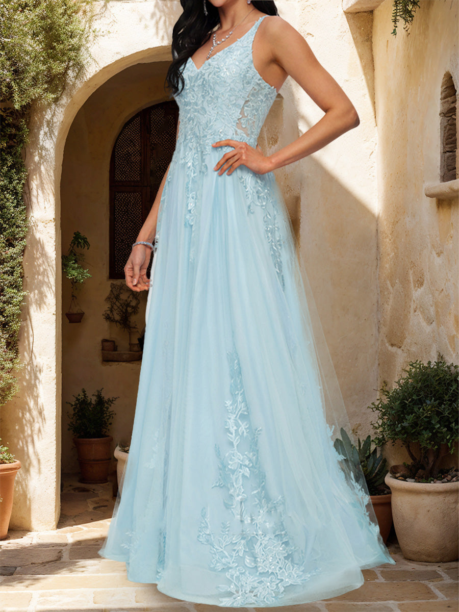 A-Line/Princess Sweetheart Sleeveless Rhinestone Formal Dresses