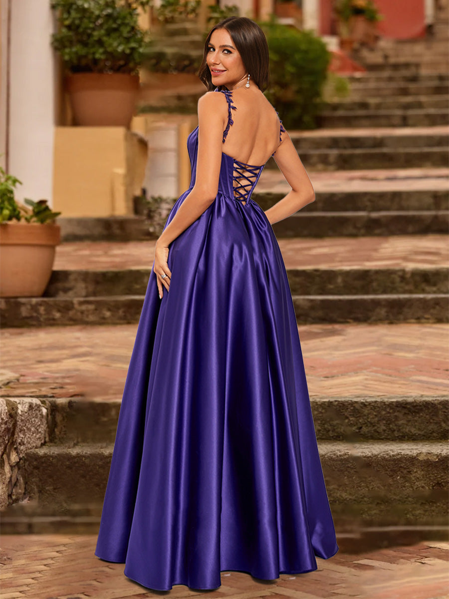 Ball Gown Scoop Sleeveless Beading Formal Dresses