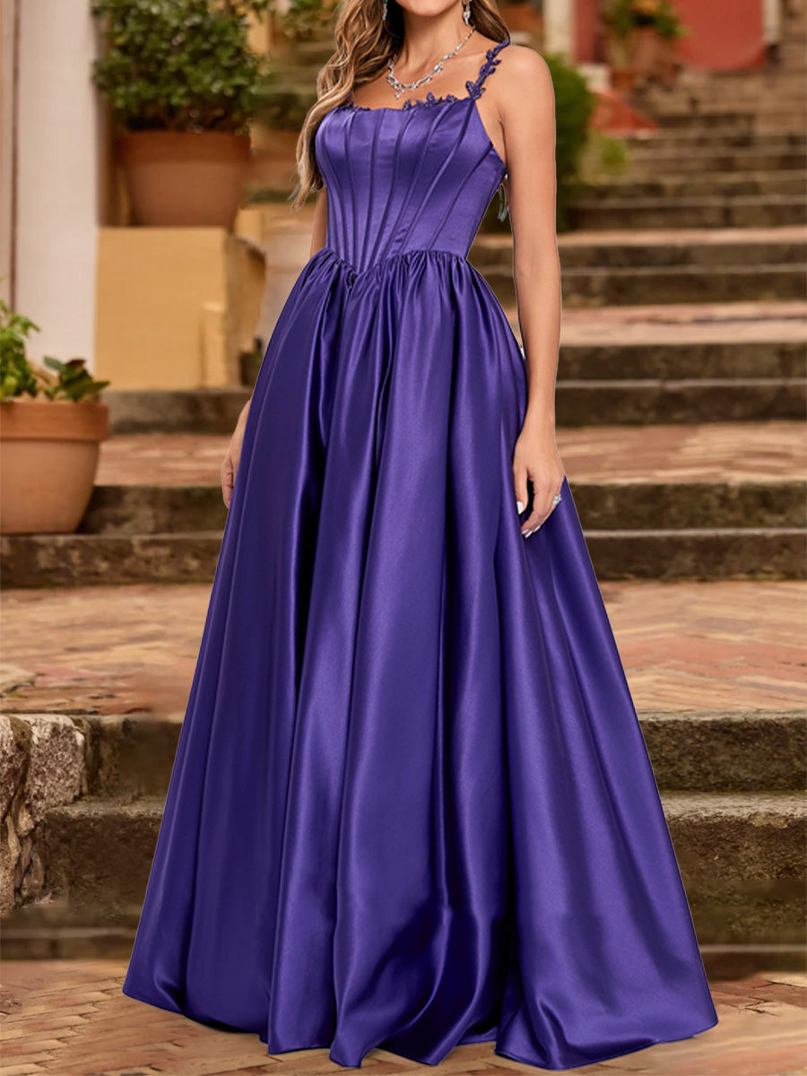 Ball Gown Scoop Sleeveless Beading Formal Dresses