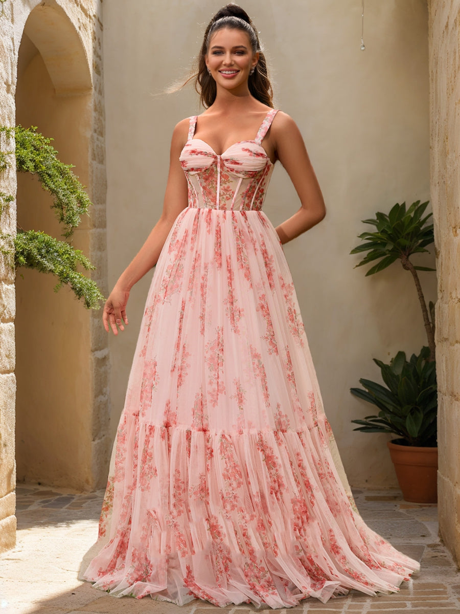 Ball Gown Sweetheart Sleeveless Ruched Formal Dresses