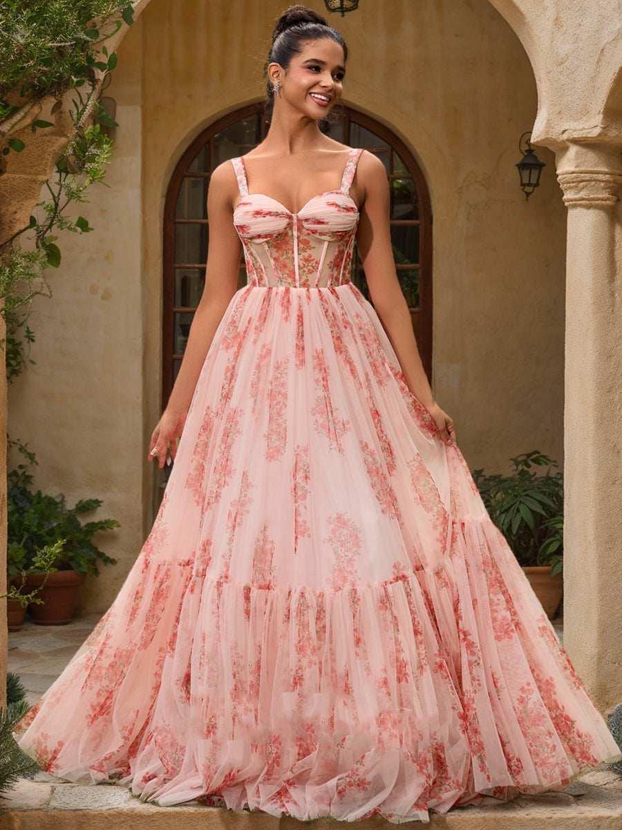Ball Gown Sweetheart Sleeveless Ruched Formal Dresses