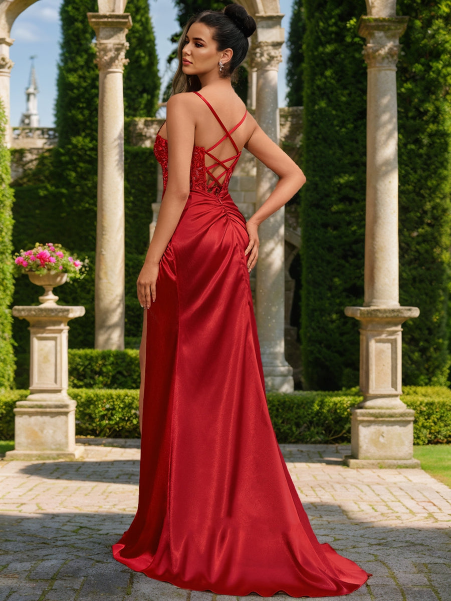 Trumpet/Mermaid Sweetheart Sleeveless Split Side Formal Dresses