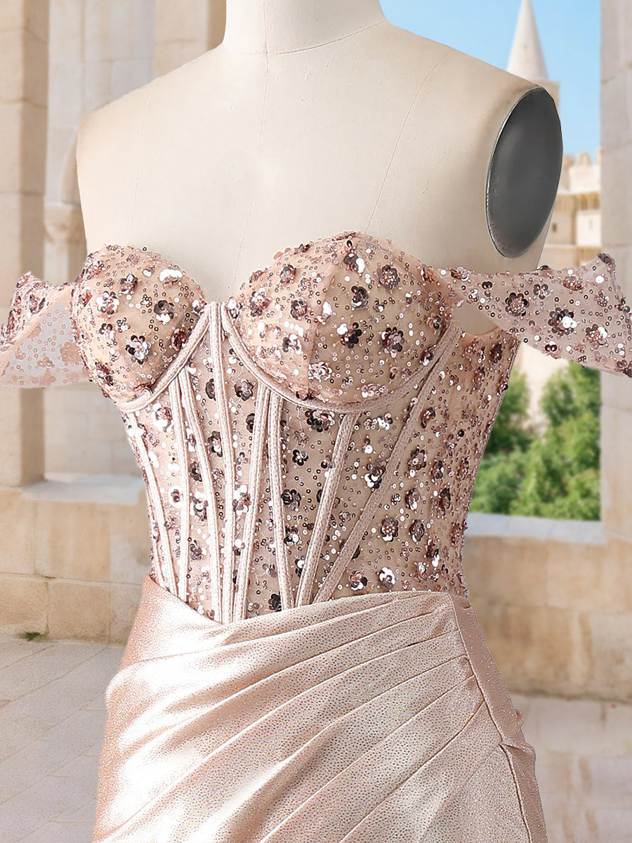 Trumpet/Mermaid Off-the-Shoulder Sleeveless Beading Formal Dresses