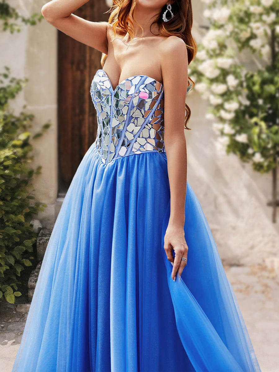 Ball Gown Sweetheart Sleeveless Ruched Formal Dresses
