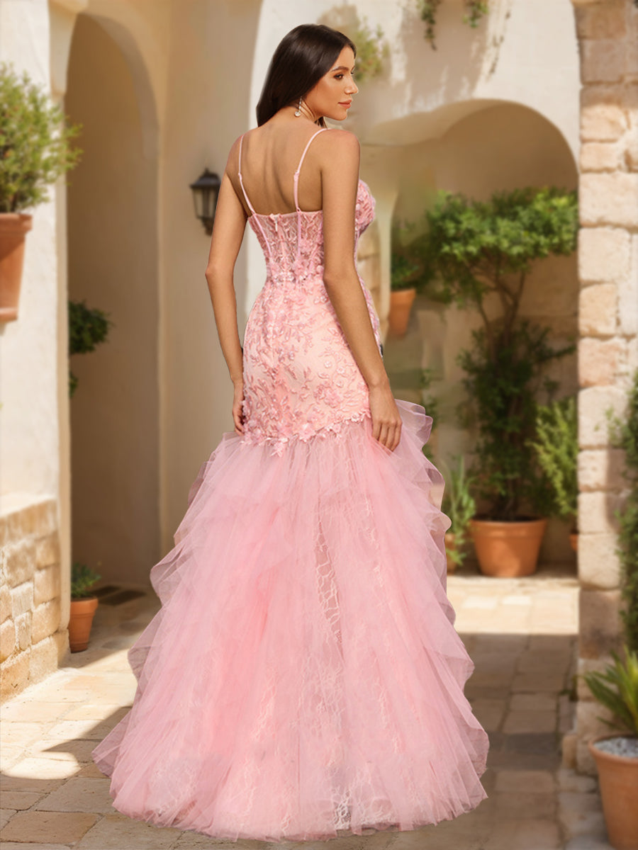 Trumpet/Mermaid V-Neck Sleeveless Beading Formal Dresses
