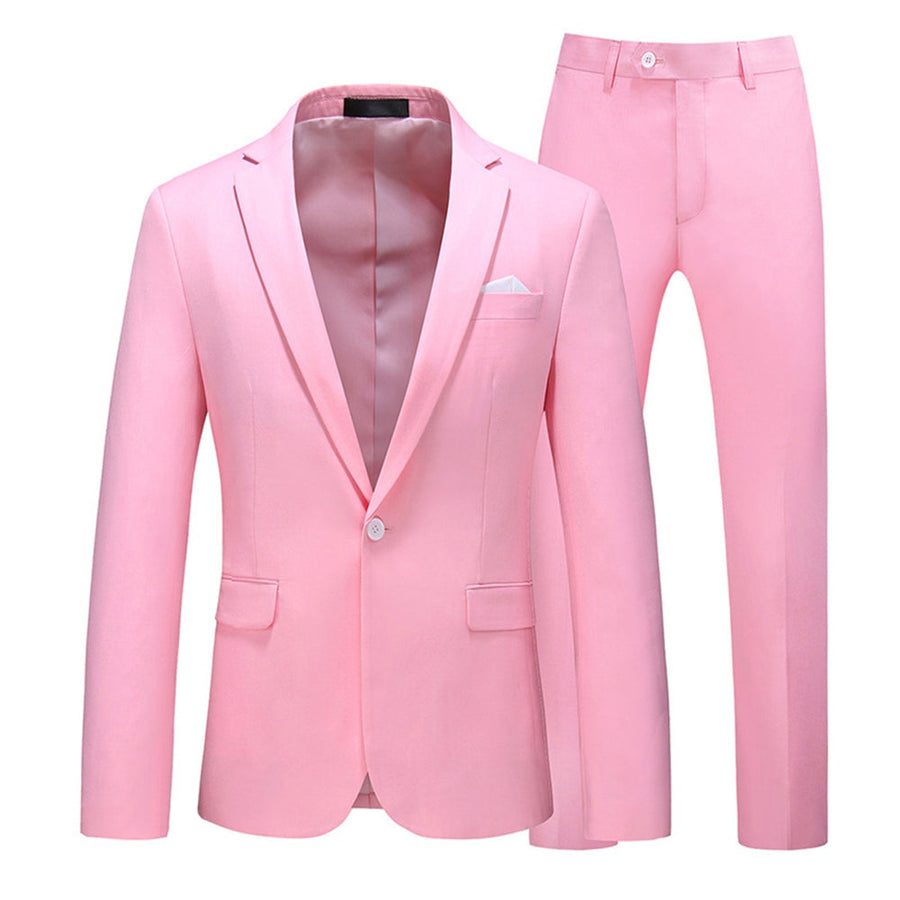Tailored Fit Single Breasted One-button 2 Pieces Men's Formal Party Suits