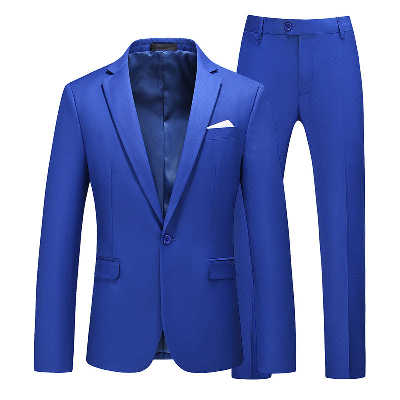 Tailored Fit Single Breasted One-button 2 Pieces Men's Formal Party Suits