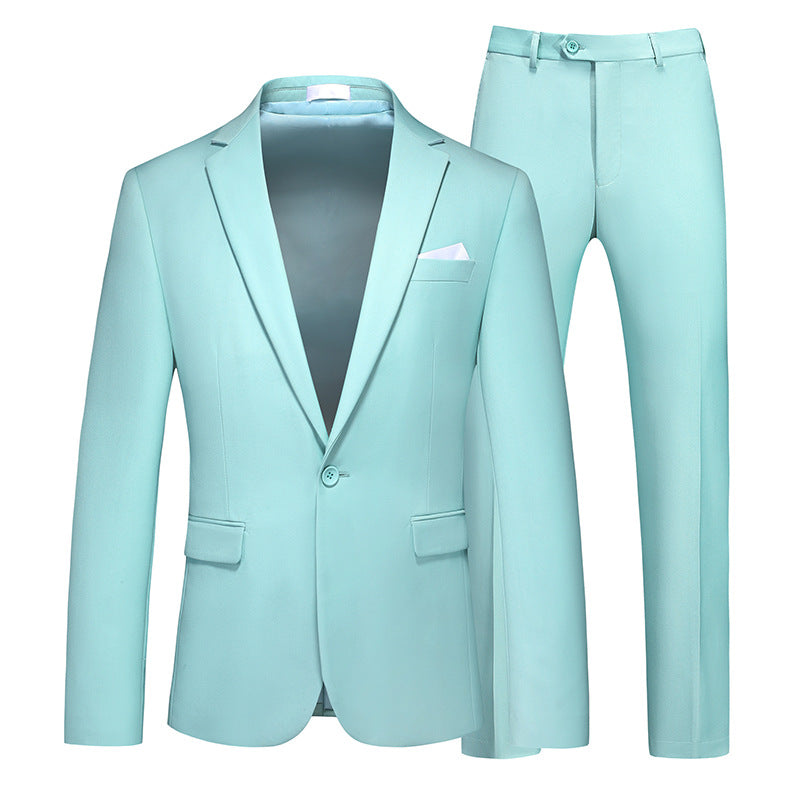 Tailored Fit Single Breasted One-button 2 Pieces Men's Formal Party Suits
