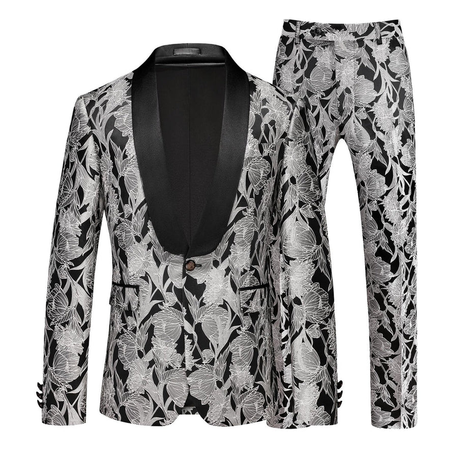 Tailored Fit Single Breasted One-button 2 Pieces Men's Formal Party Suits