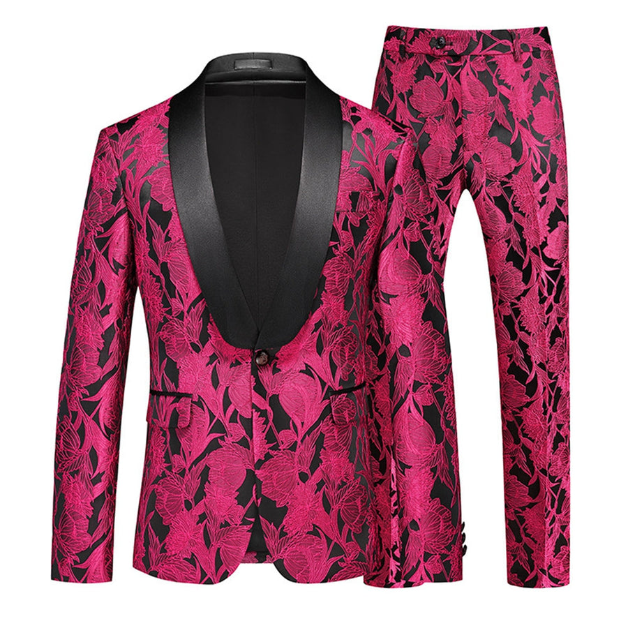 Tailored Fit Single Breasted One-button 2 Pieces Men's Formal Party Suits