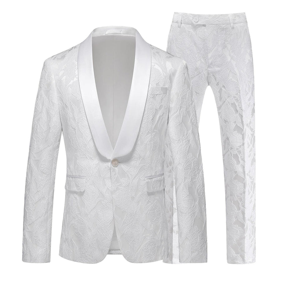 Tailored Fit Single Breasted One-button 2 Pieces Men's Formal Party Suits