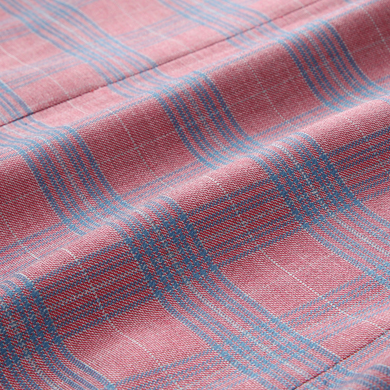 Tailored Fit Notched Lapel Single Breasted One-Button Grid 3 Piece Men's Party Suits