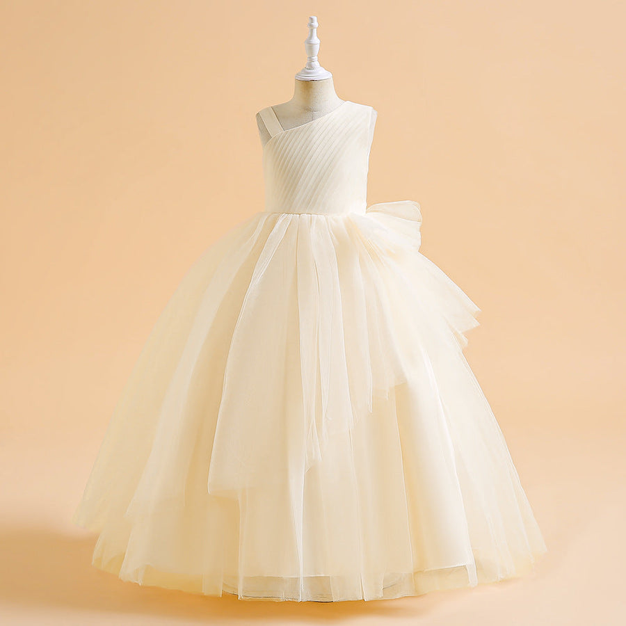 A-Line/Princess Asymmetrical Sleeveless Christmas Dresses for Girls