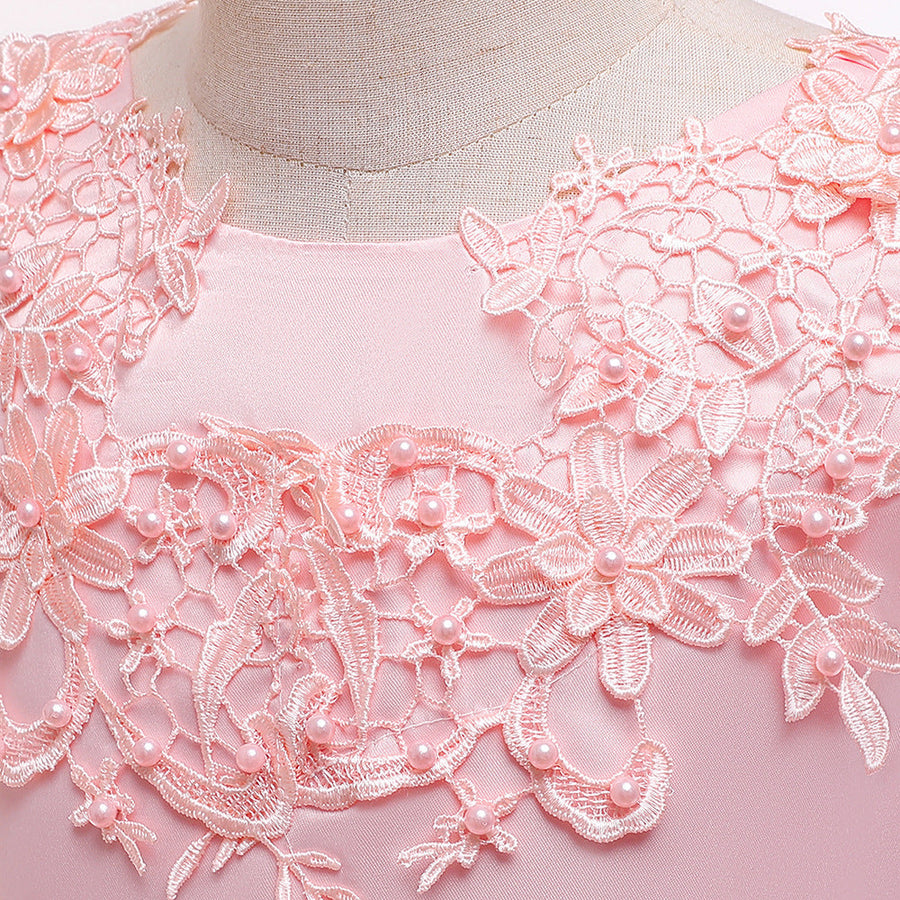 Ball Gown Scoop Sleeveless Flower Girl Dresses with Applique