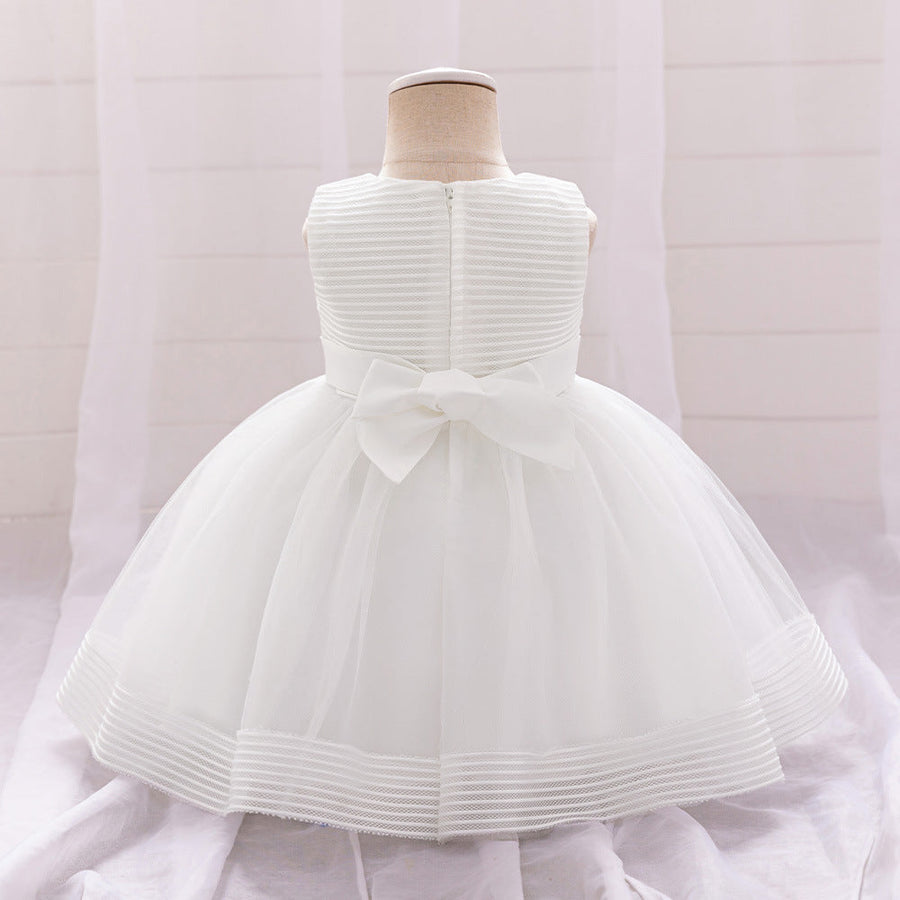 Ball Gown Scoop Sleeveless Flower Girl Dresses with Bow Knot