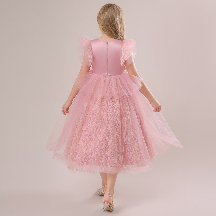 Ball Gown Scoop Flying Sleeves Sequins Flower Girl Dresses