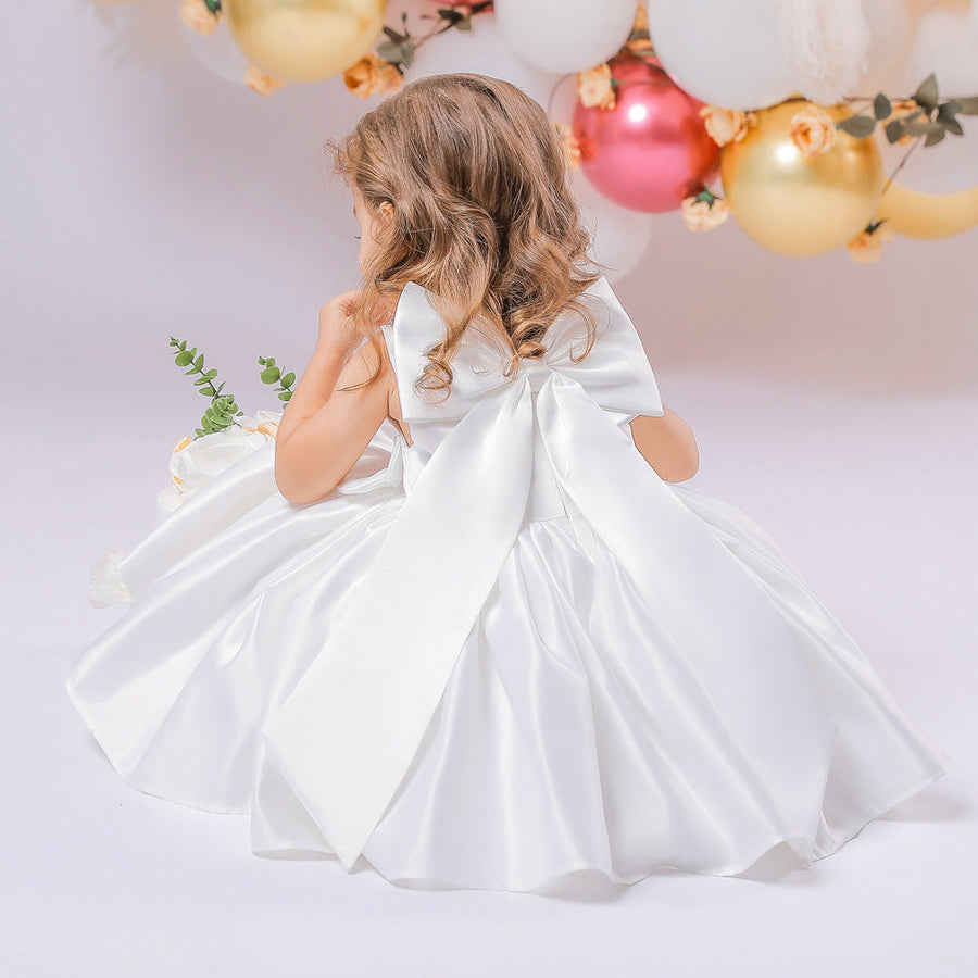Ball Gown Square Neck Sleeveless Ruched Flower Girl Dresses