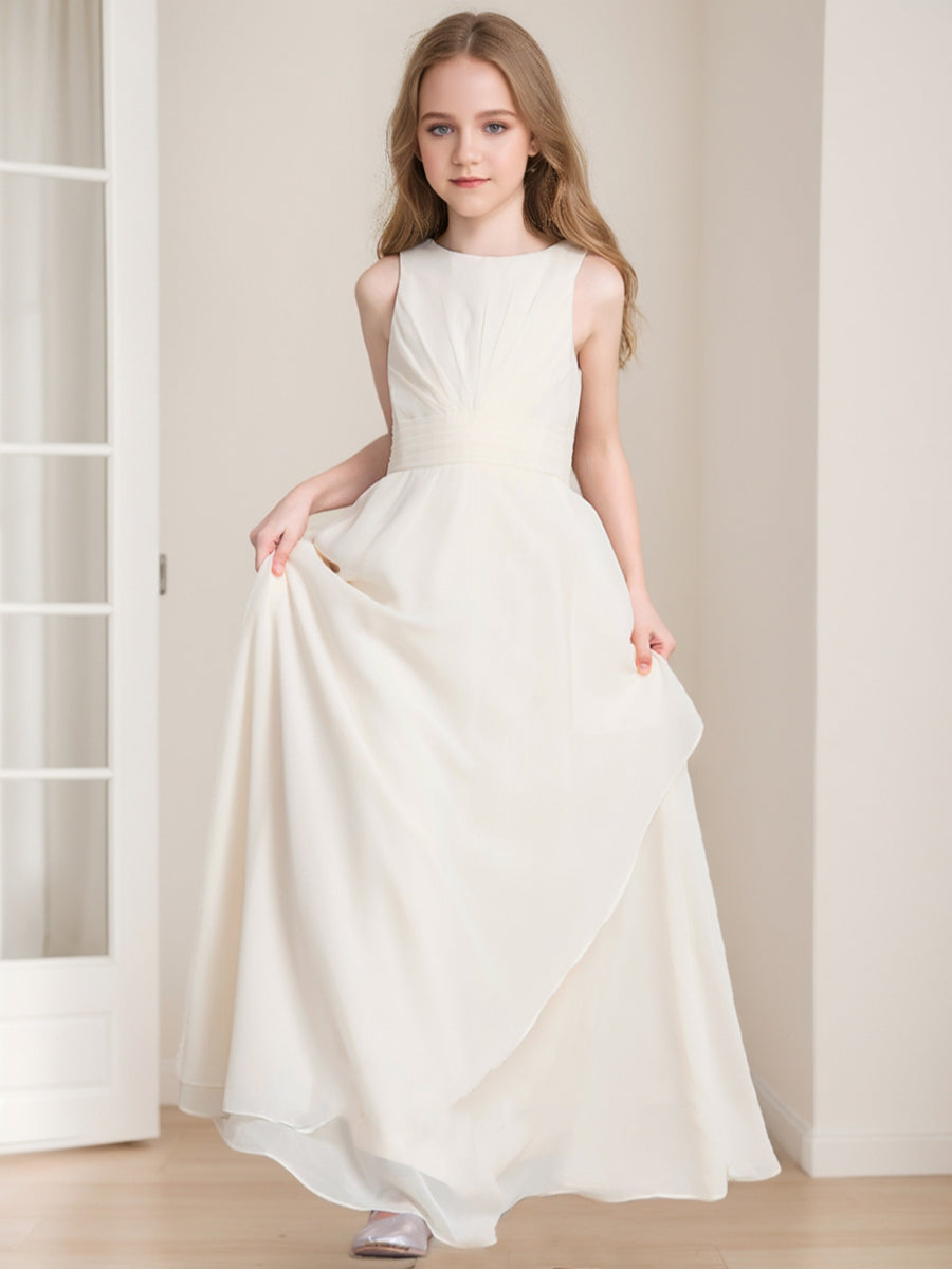 Lavetir A-Line/Princess Scoop Sleeveless Ruffles Junior Bridesmaid Dresses 96631001 - Lavetir AU Lavetir A-Line/Princess Scoop Sleeveless Ruffles Junior Bridesmaid Dresses 96631001 - Lavetir AU