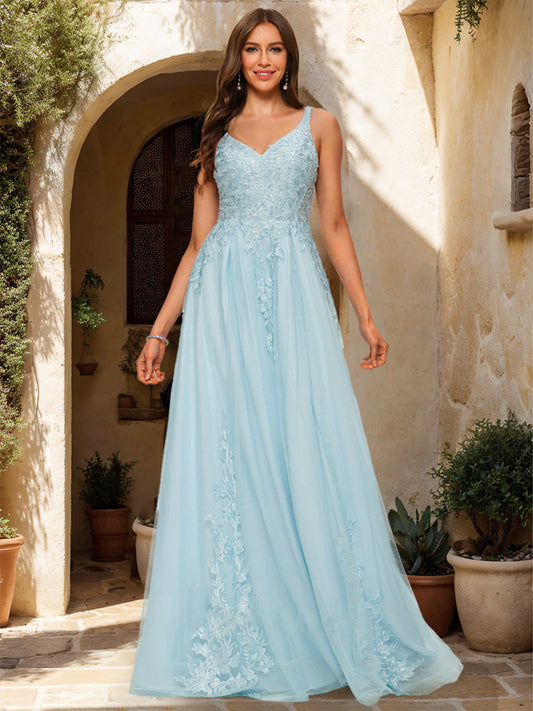 A-Line/Princess Sweetheart Sleeveless Rhinestone Formal Dresses