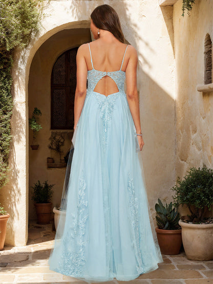 A-Line/Princess Sweetheart Sleeveless Rhinestone Formal Dresses