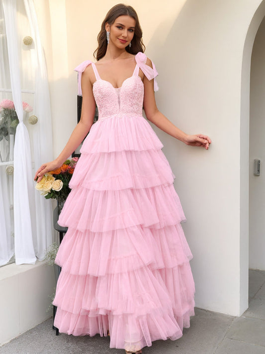 Ball Gown Sweetheart Sleeveless Applique Formal Dresses