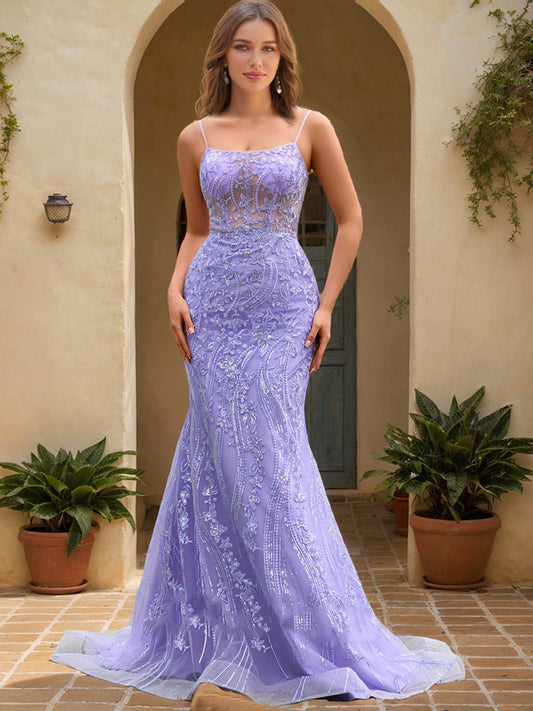 Trumpet/Mermaid Scoop Sleeveless Ruched Formal Dresses