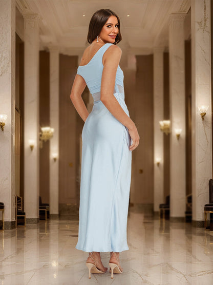 Trumpet/Mermaid Asymmetrical One-Shoulder Cutout Maxi Dress Long Formal Dresses