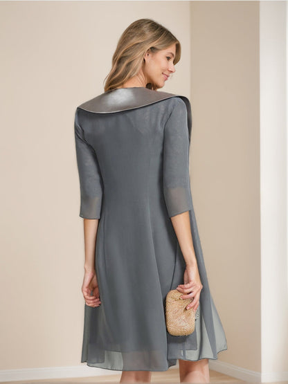 Sheath/Column Scoop Half Sleeves Lace Mother of the Bride Dresses with Jacket