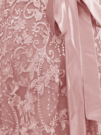 A-Line/Princess Scoop Short Sleeves Mother of the Bride Dresses with Appliques & Beading