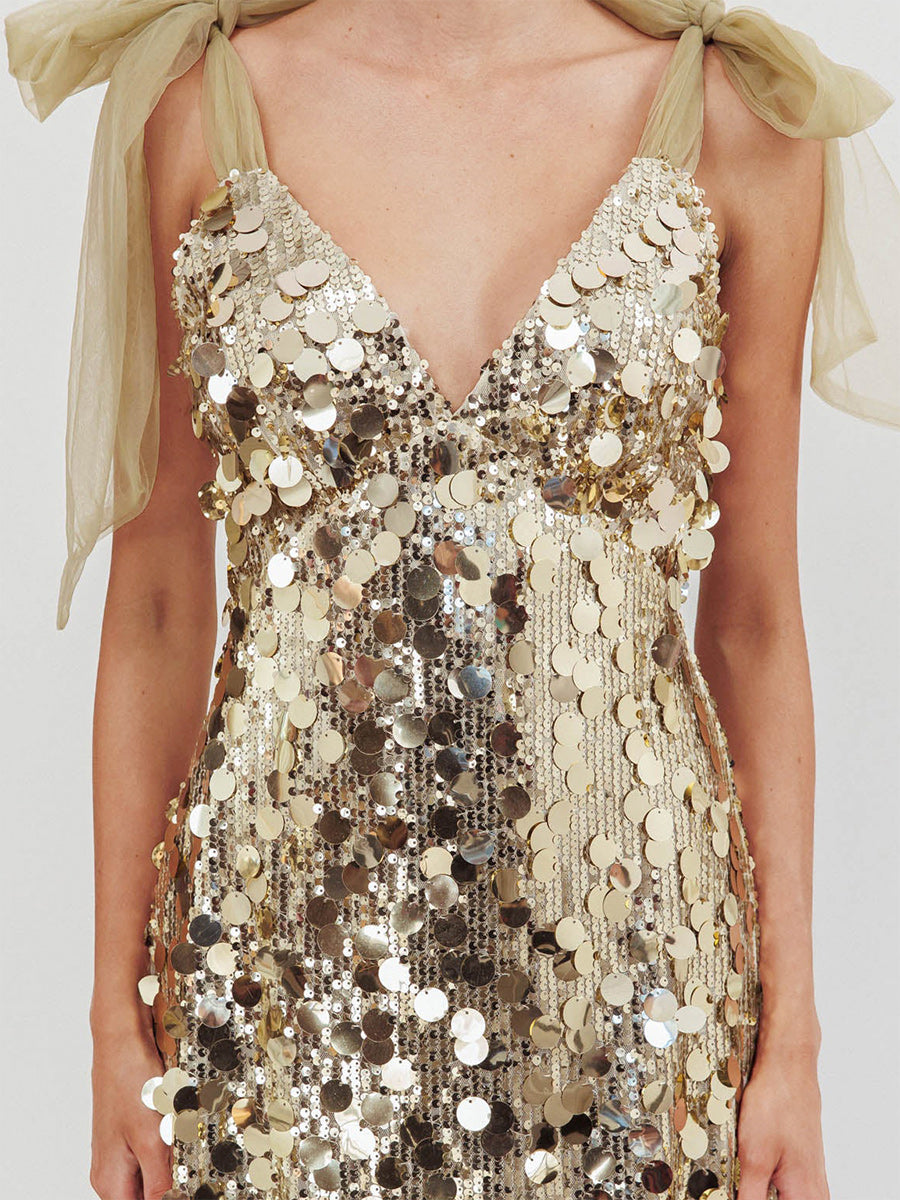 A-Line V-Neck Sleeveless Short/Mini Shiny Semi Formal Dresses with Sequins