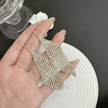 Luxury Women's Rhombus Earrings For Wedding