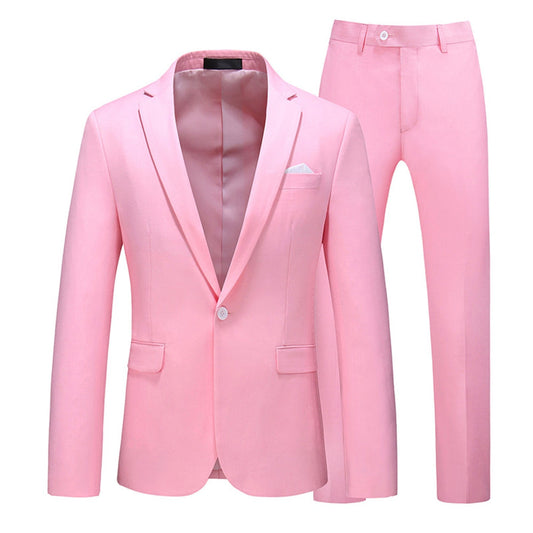 Tailored Fit Single Breasted One-button 2 Pieces Men's Formal Party Suits