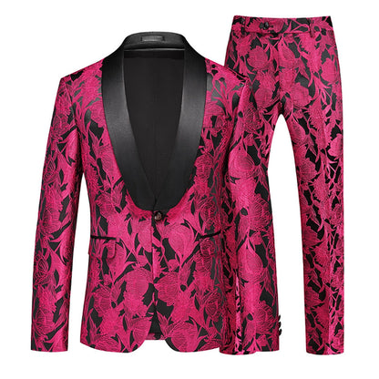 Tailored Fit Single Breasted One-button 2 Pieces Men's Formal Party Suits
