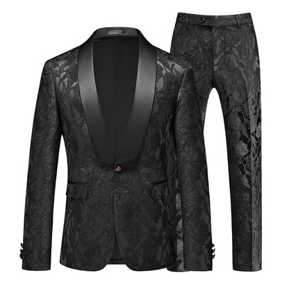 Tailored Fit Single Breasted One-button 2 Pieces Men's Formal Party Suits