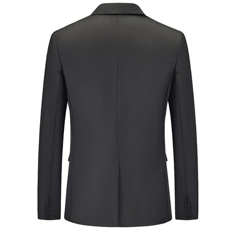 Tailored Fit Notched Single Breasted One-button Minimalist Men's Formal Jacket