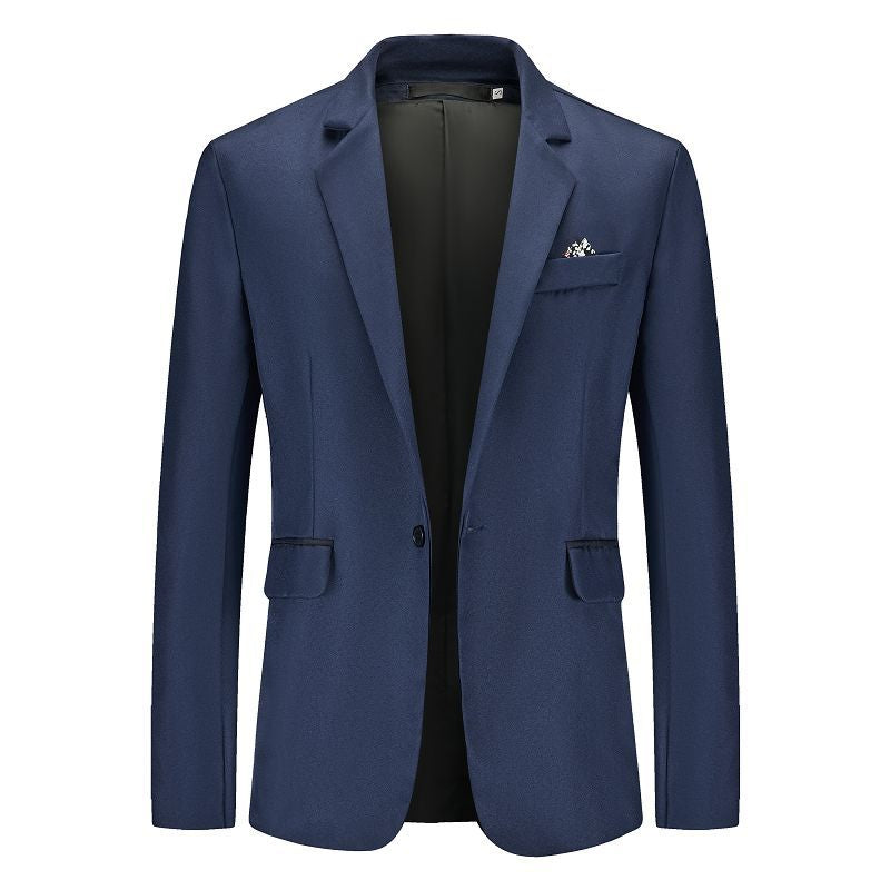 Tailored Fit Notched Single Breasted One-button Minimalist Men's Formal Jacket