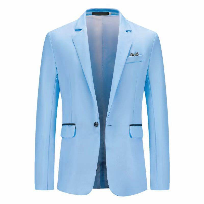 Tailored Fit Notched Single Breasted One-button Minimalist Men's Formal Jacket