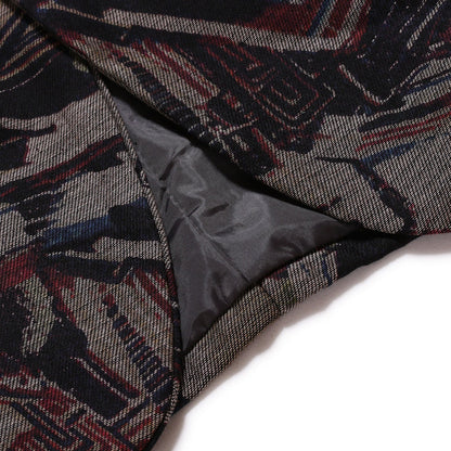 Tailored Fit Notched Lapel Single Breasted One-button Stylish Printed Men's Jacket