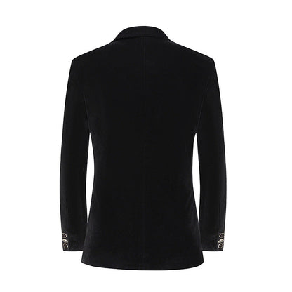 Tailored Fit Peaked Lapel Single Breasted One-Button 2 Pieces Men's Party Suits with Rhinestones