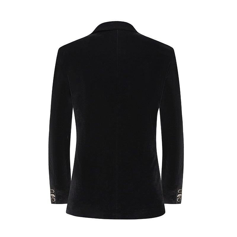 Tailored Fit Peaked Lapel Single Breasted One-Button 2 Pieces Men's Party Suits with Rhinestones