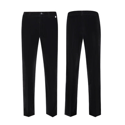 Tailored Fit Peaked Lapel Single Breasted One-Button 2 Pieces Men's Party Suits with Rhinestones