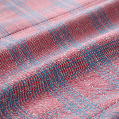 Tailored Fit Notched Lapel Single Breasted One-Button Grid 3 Piece Men's Party Suits