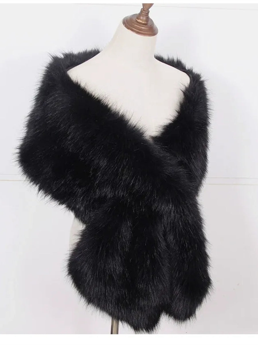 Women's Luxury Fur Vintage Soft Versatile Shawl and Wraps