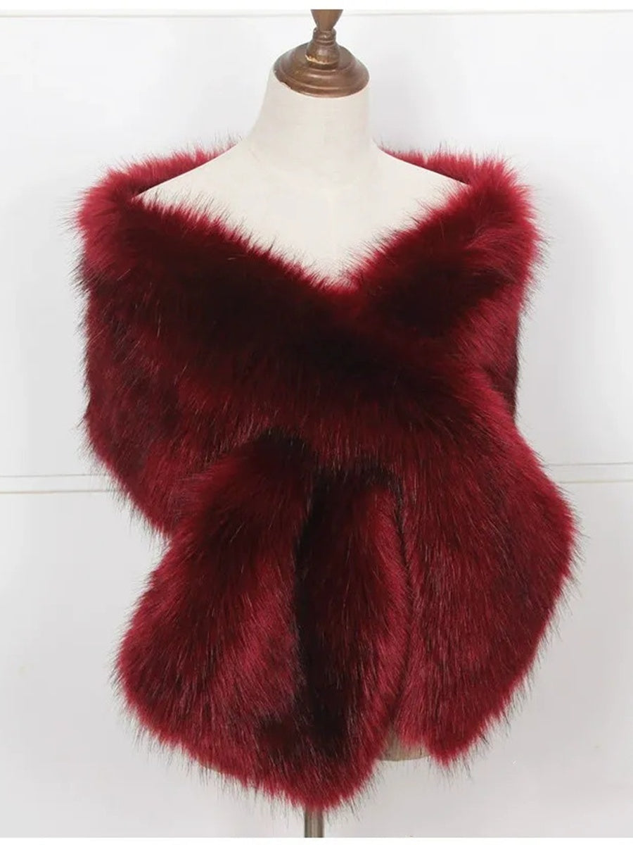 Women's Luxury Fur Vintage Soft Versatile Shawl and Wraps