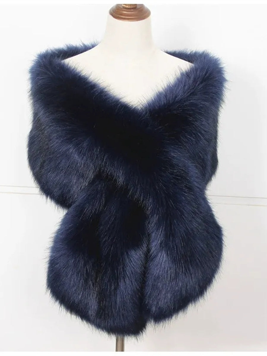 Women's Luxury Fur Vintage Soft Versatile Shawl and Wraps