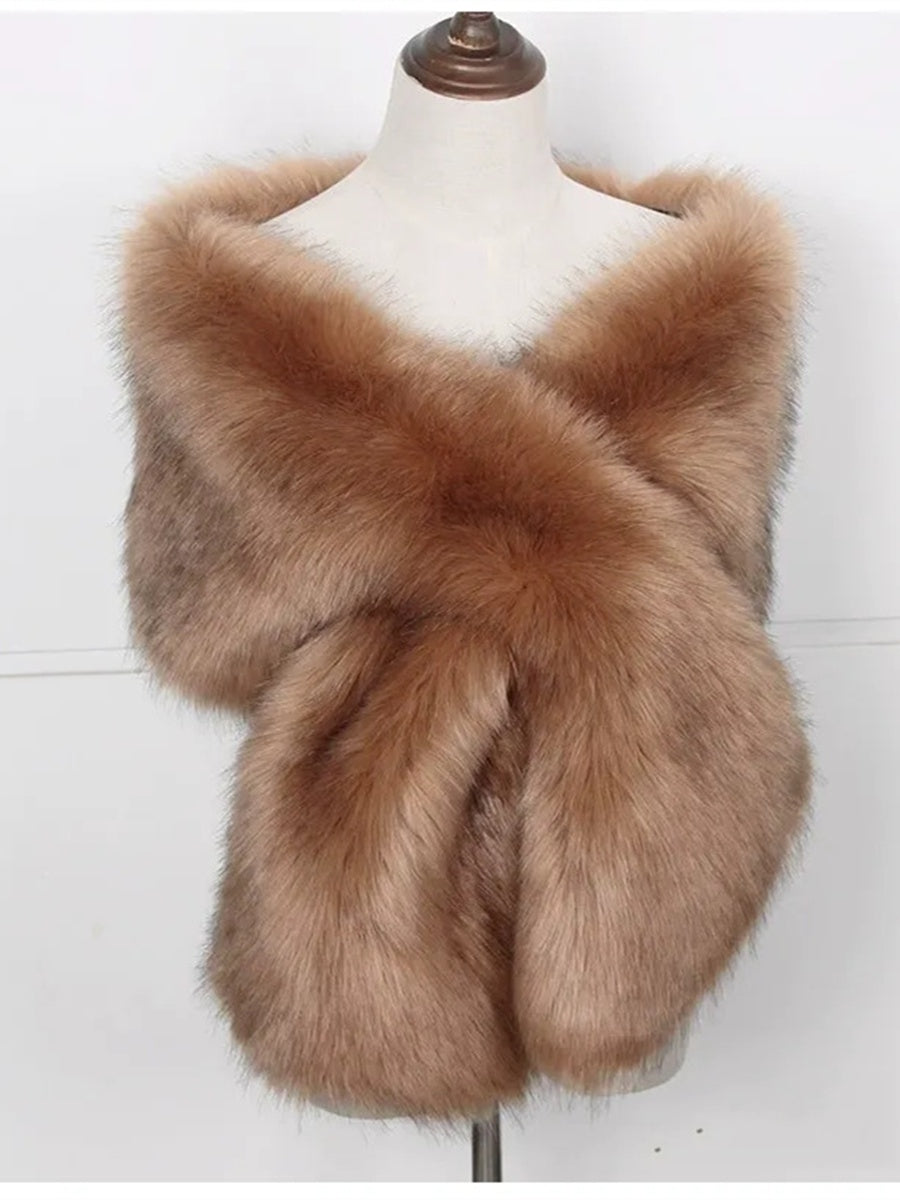 Women's Luxury Fur Vintage Soft Versatile Shawl and Wraps