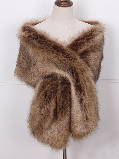 Women's Luxury Fur Vintage Soft Versatile Shawl and Wraps
