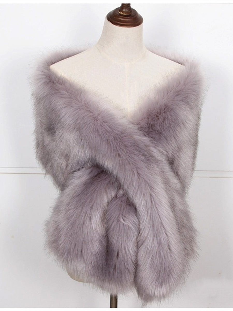 Women's Luxury Fur Vintage Soft Versatile Shawl and Wraps