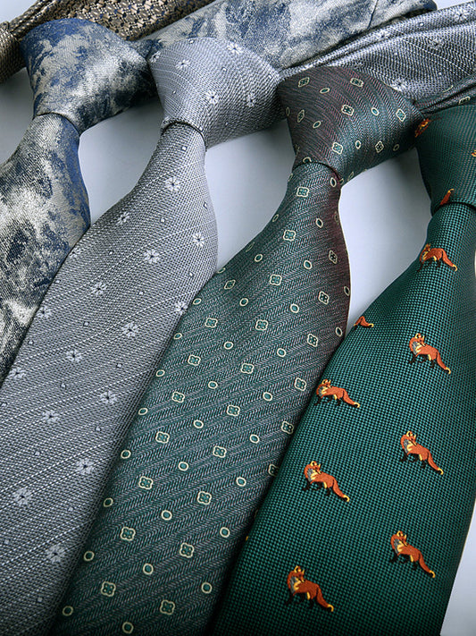 Men's Retro Printed Jacquard Fashionable Tie